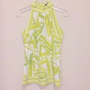 Green and white halter